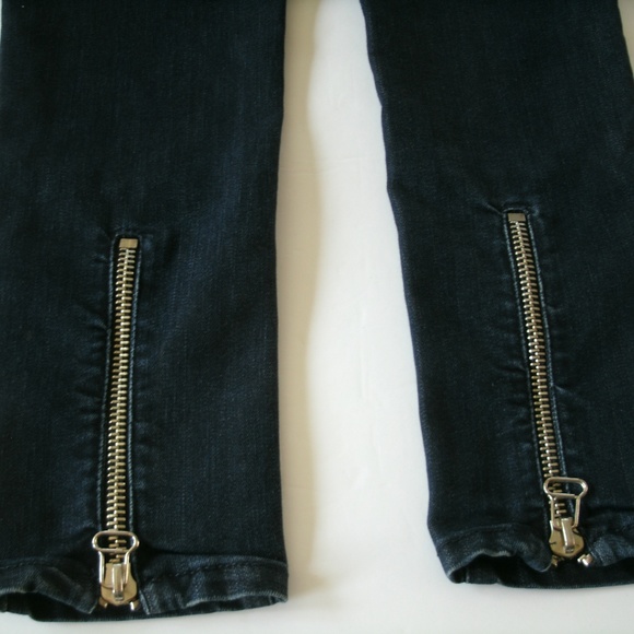 BLANK NYC Jeans Skinny Exposed Ankle Zipper Dark Wash Size 27 Cotton Spandex - Picture 13 of 14
